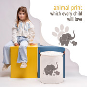 Kôš na hračky bavlnený uzatvárateľný 43 l Sipo