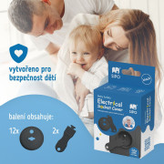 Ochranné kryty na elektrické zásuvky set 12 ks + 2x kľúče Sipo