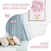 Nástenné samolepky do detskej izby, Pink Butterflies Sipo