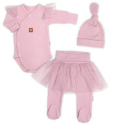 Rebrovaná rastúca súprava 3D Lux, Sweet Angel - púdrovo ružová Baby Nellys