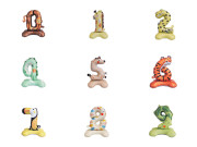 Narodeninové nafukovacie číslice stojace zvieratká