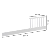 Bočnice k drevenej postieľke univerzálnej Side White Wood Petite & Mars