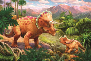 Minipuzzle dinosaury 4 druhy, 54 dielikov