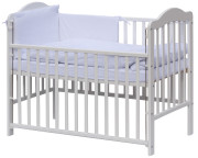 Detská postieľka s kompletnou výbavou Scarlett 120 x 60 cm - Nechtík - biela
