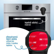 Bezpečnostný zámok na dvierka rúry, odolný voči teplu 1 ks Sipo