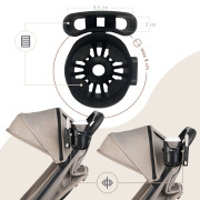 Uni držiak na nápoje & telefón 2 v 1 čierny Sipo