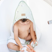 Detská bavlnená osuška s kapucňou 100x100 cm bonjourbébé