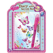 Mini denník s tajným perom motýlikovia