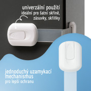 Bezpečnostné zámky viacúčelové pre skrinky a zásuvky nastaviteľné súprava 6 ks Sipo