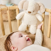 Hračka plyšová hudobná Teddy psík Nattou 24 cm, 0 m+