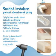 Ochranná páska penová na ochranu hrán a rohov nábytku 2 m Sipo