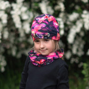 Bavlnený nákrčník Dúhová srdce čierna Esito