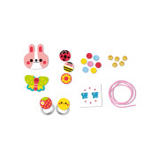 Atelier Sada Výroba šperkov Drevené korálky Kvetinová záhrada 4 ks Janod