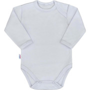 Dojčenské body s dlhým rukávom New Baby Pastel šedé