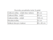 Prútený košík na bábätko s búdkou Scarlett Nebula - béžová