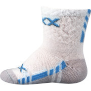 Ponožky dojčenské slabé Piusing s bavlnou biele chlapčenské (3 páry) veľ. 18-20 (12-14)