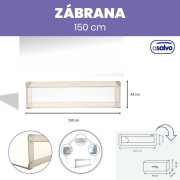 Zábrana k posteli 150 cm Asalvo