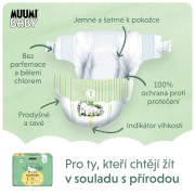 Jednorazové eko plienky 1 Newborn 2-5 kg ​​(75 ks), mesačné balenie Muumi Baby