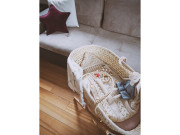 Stojan na Mojžišov košík pre bábätko Smart Transparent bezfarebný lak Ahojbaby