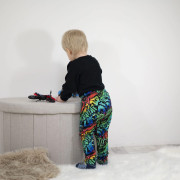 Detské legíny Street graffiti - čierne Esito