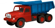 Auto Tatra 148 plast 73cm v krabici červená kabína modrá korba