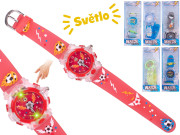 Hodinky náramkové na batérie so svetlom