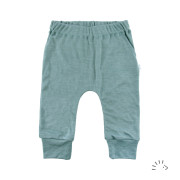 Dojčenské nohavice merino vlna Sage Green PoPoLiNi