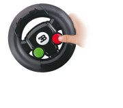 BB Junior RC - modré Bugatti Divo so svetlami a zvukmi na diaľkové ovládanie s volantom 2,4 Ghz