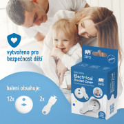 Ochranné kryty na elektrické zásuvky set 12 ks + 2x kľúče Sipo