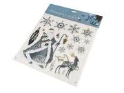 Vianočné samolepky plastické 3D na okná a dvere