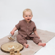 Detská mušelínová košeľa Luca Brown Esito