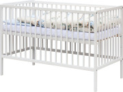 Detská postieľka s kompletnou výbavou biela 120 x 60 cm Dambi Scarlett