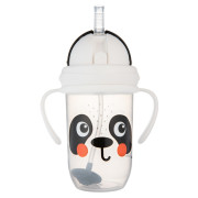 Hrnček nevylievací so slamkou a závažím BabiesBoo 270 ml panda Canpol babies