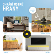 Ochranná páska penová na ochranu hrán a rohov nábytku 2 m Sipo