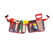 Bigjigs Toys Drevené náradie na červenom opasku