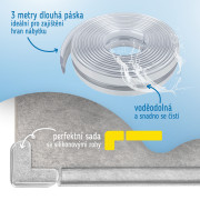 Ochranná páska na hrany transparentná 3 m Sipo
