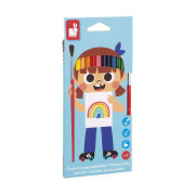 Colorino Akvarelové farebné pastelky a štetec 12 farieb Janod