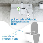 Bezpečnostný zámok toaletného sedátka Sipo