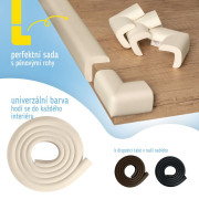 Ochranná páska penová na ochranu hrán a rohov nábytku 2 m Sipo