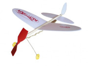 Lietadlo Komár hádzací model na gumu polystyrén/drevo 38x31 cm