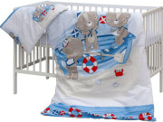 Detská postieľka s kompletnou výbavou, 120 x 60 cm, Raty Scarlett