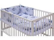 Postieľka 120 x 60 cm s kompletnou výbavou Maxík - modrá