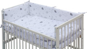 Detská postieľka biela s kompletnou výbavou 120 x 60 cm Krena Scarlett