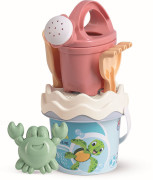 Recyklovaná pastelová sada na piesok malá - oceán s kanvičkou Androni