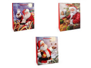 Vianočná darčeková taška s glitrami 32 x 26 x 10 cm Santa 8