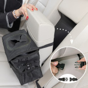 Odpadkový kôš do auta vodotesný s vekom black Zopa