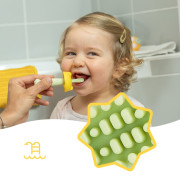 Silikónová zubná kefka 3 v 1 Badabulle