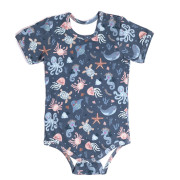 Rastúce bodyčko pre bábätká s krátkym rukávom Morský svet šedé Esito