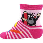 Ponožky dojčenské Krtko obrázkové mix pre dievčatká (3 páry)