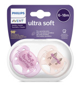 Silikónový cumlík Philips AVENT Ultrasoft 2 ks 6-18 m
